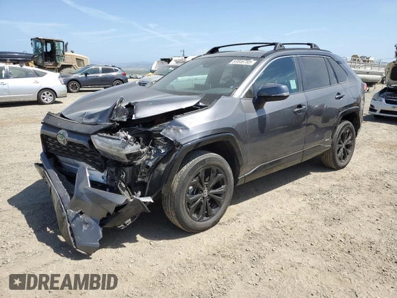 2022 Toyota RAV4 Hybrid SE with VIN 4T3T6RFV1NU068605, listed as a Copart auction lot 53846785 with 51,627 mi miles and Salvage title. Bid and sale history available at DreamBid. Image 1.