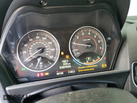 2016 BMW 2 Series M235i xDrive with VIN WBA1J9C55GV371825, listed as a Copart auction lot 42714675 with 86,108 mi miles and Salvage Title. Bid and sale history available at carsss.com. Image 9.