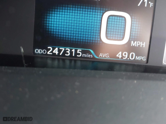 2019 Toyota Prius L Eco with VIN JTDKARFU8K3082503, listed as a IAAI auction lot 41809373 with 247,315 mi miles. Bid and sale history available at carsss.com. Image 16.