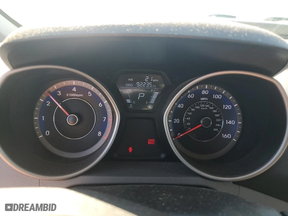 2013 Hyundai Elantra GLS PZEV with VIN KMHDH4AE9DU939427, listed as a Copart auction lot 69916994 with 92,235 mi miles and Salvage Title. Bid and sale history available at carsss.com. Image 9.