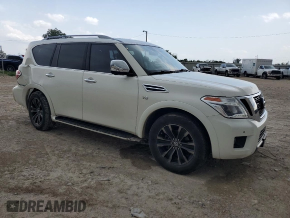 2020 Nissan Armada Platinum z VIN JN8AY2NF6L9360075, wystawiony jako Copart lot #55240645 z przebiegiem 93 505 mil mil oraz Szkoda całkowita • Salvage title. Historia ofert i sprzedaży dostępna na DreamBid. Obrazek 4.