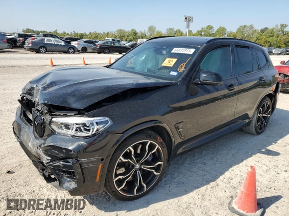 2020 BMW X3 M Competition with VIN 5YMTS0C00L9B27179, listed as a Copart auction lot 66031813 with 51,814 mi miles. Bid and sale history available at carsss.com. Image 1.