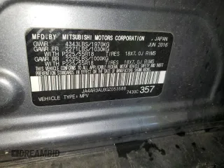 2016 Mitsubishi Outlander ES с VIN JA4AR3AU8GZ053588, выставлен на аукционе Copart как лот 57287555 с пробегом 148 741 миль миль и Списание • Salvage title. История ставок и продаж доступна на DreamBid. Изображение 13.