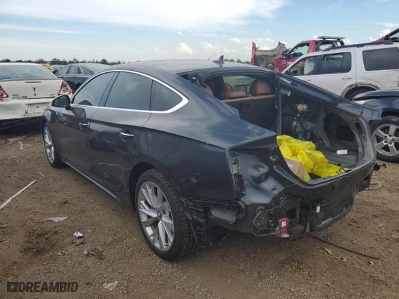 2020 Audi A5 Sportback Premium Plus with VIN WAUCNCF54LA014479, listed as a Copart auction lot 60151512 with 10409 miles and Salvage Title. Bid and sale history available at carsss.com. Image 3.