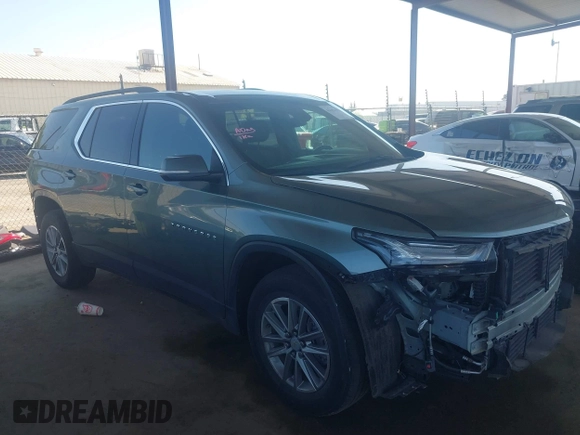 2023 Chevrolet Traverse LT Cloth with VIN 1GNEVGKW2PJ149457, listed as a IAAI auction lot 42362483 with 50,040 mi miles and . Bid and sale history available at DreamBid. Image 1.