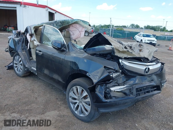 2015 Acura MDX Technology with VIN 5FRYD4H45FB030982, listed as a IAAI auction lot 36404266 with 72,001 mi miles and . Bid and sale history available at DreamBid. Image 1.