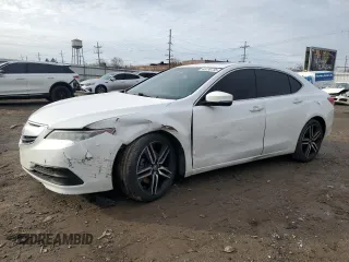 2015 Acura TLX with VIN 19UUB1F34FA022011, listed as a Copart auction lot 43238735 with 0 mi miles and Salvage Title. Bid and sale history available at carsss.com. Image 1.