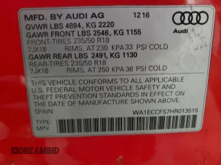 2017 Audi Q3 Premium with VIN WA1ECCFS7HR013515, listed as a Copart auction lot 44039275 with 111,798 mi miles and Clean Title. Bid and sale history available at carsss.com. Image 13.