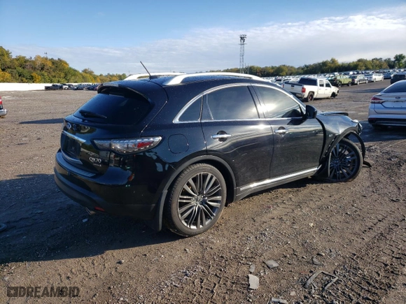2017 Infiniti QX70 with VIN JN8CS1MW9HM411496, listed as a Copart auction lot 64852782 with 54,453 mi miles. Bid and sale history available at carsss.com. Image 4.