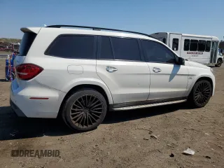 2017 Mercedes-Benz GLS 63 AMG with VIN 4JGDF7FE7HA817589, listed as a Copart auction lot 60406714 with 46,213 mi miles and Salvage Title. Bid and sale history available at DreamBid. Image 3.