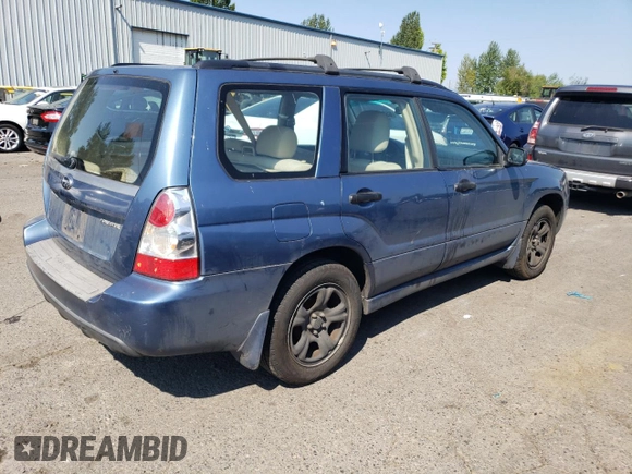 2007 Subaru Forester X with VIN JF1SG63617H707830, listed as a Copart auction lot 65240984 with 185,690 mi miles and Salvage Title. Bid and sale history available at carsss.com. Image 3.