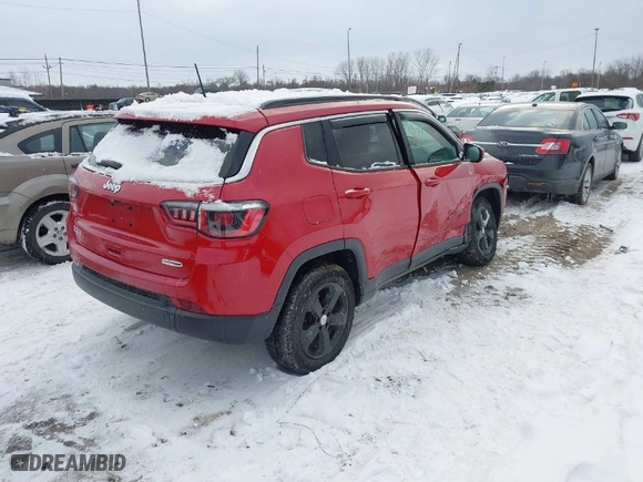 2020 Jeep Compass Latitude with VIN 3C4NJDBBXLT223825, listed as a IAAI auction lot 41254030 with 49,666 mi miles. Bid and sale history available at carsss.com. Image 4.