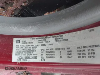 2006 Chevrolet Colorado Work Truck z VIN 1GCCS148068226482, wystawiony jako IAAI lot #42487633 z przebiegiem 121 896 mil mil oraz . Historia ofert i sprzedaży dostępna na DreamBid. Obrazek 9.