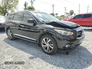 2015 Infiniti QX60 with VIN 5N1AL0MN8FC512416, listed as a Copart auction lot 50544845 with 159,327 mi miles and Salvage Title. Bid and sale history available at DreamBid. Image 4.