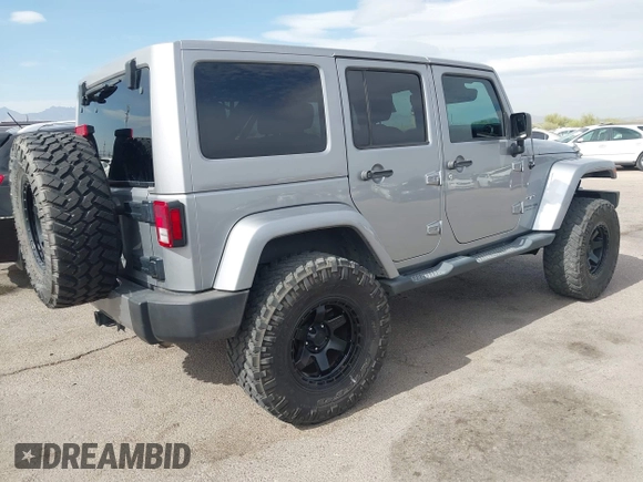 2018 Jeep Wrangler Unlimited Sahara with VIN 1C4BJWEG6JL817231, listed as a IAAI auction lot 42225248 with 68,015 mi miles and . Bid and sale history available at DreamBid. Image 4.