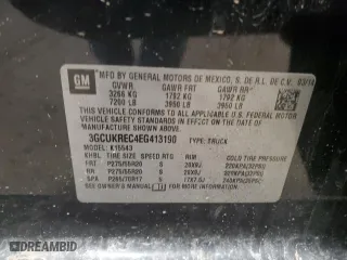 2014 Chevrolet Silverado 1500 LT with VIN 3GCUKREC4EG413190, listed as a Copart auction lot 49233565 with 107,378 mi miles and Salvage Title. Bid and sale history available at carsss.com. Image 15.