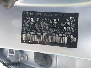 2017 Honda Accord Hybrid with VIN JHMCR6F32HC010979, listed as a IAAI auction lot 41359613 with 29,823 mi miles. Bid and sale history available at carsss.com. Image 9.