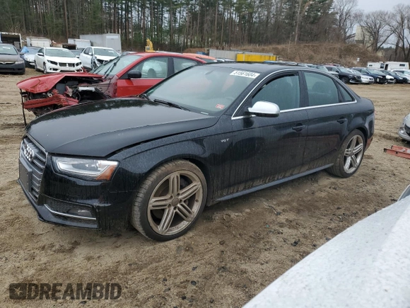 2013 Audi S4 Prestige with VIN WAUKGAFLXDA160587, listed as a Copart auction lot 51561604 with 84,320 mi miles and Non Repairable. Bid and sale history available at carsss.com. Image 1.