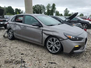 2020 Hyundai Elantra GT N Line with VIN KMHH55LC2LU146254, listed as a Copart auction lot 59565704 with 47,049 mi miles and Non Repairable. Bid and sale history available at carsss.com. Image 4.