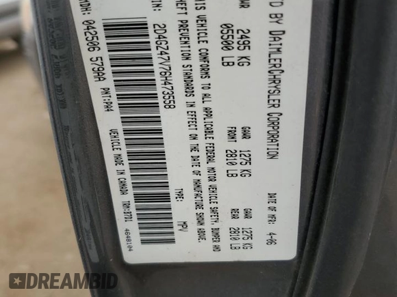 2006 Dodge Magnum SXT with VIN 2D4GZ47V76H473558, listed as a Copart auction lot 72087564 with 122,810 mi miles and Salvage Title. Bid and sale history available at DreamBid. Image 12.