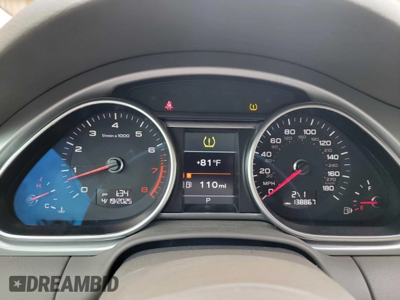 2014 Audi Q7 3.0T Premium Plus with VIN WA1LGAFEXED013107, listed as a Copart auction lot 54091815 with 138,867 mi miles and Clean Title. Bid and sale history available at carsss.com. Image 8.
