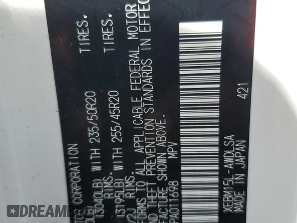2023 Lexus RZ 450e Premium z VIN JTJAAAAB9PA011698, wystawiony jako Copart lot #64390964 z przebiegiem 12 303 mil mil oraz Szkoda całkowita • Salvage title. Historia ofert i sprzedaży dostępna na DreamBid. Obrazek 13.