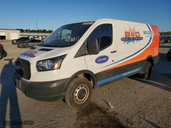 2019 Ford Transit Van with VIN 1FTYR1ZM6KKA81498, listed as a Copart auction lot 86599554 with 90,445 mi miles and Salvage Title. Bid and sale history available at carsss.com. Image 1.