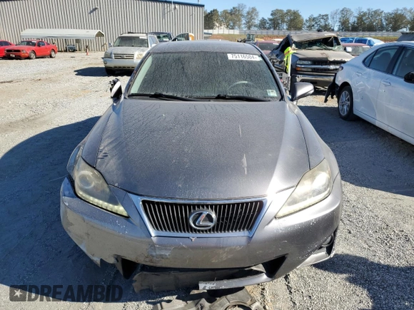2012 Lexus IS 250 with VIN JTHCF5C22C5060468, listed as a Copart auction lot 75116504 with 206,410 mi miles and Salvage Title. Bid and sale history available at DreamBid. Image 5.