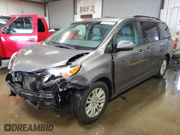 2015 Toyota Sienna XLE with VIN 5TDYK3DC1FS688969, listed as a Copart auction lot 50197175 with 90,376 mi miles and Salvage Title. Bid and sale history available at carsss.com. Image 1.