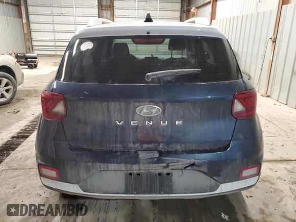 2022 Hyundai Venue Limited z VIN KMHRC8A37NU153198, wystawiony jako Copart lot #42624385 z przebiegiem 33 185 mil mil oraz Szkoda całkowita • Salvage title. Historia ofert i sprzedaży dostępna na DreamBid. Obrazek 6.