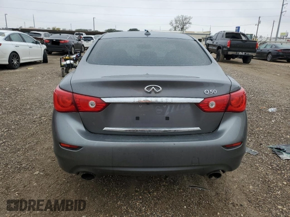 2014 Infiniti Q50 Hybrid Sport with VIN JN1AV7AP9EM691347, listed as a Copart auction lot 84861304 with Not Provided miles and Salvage Title. Bid and sale history available at carsss.com. Image 6.