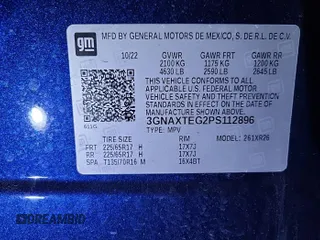 2023 Chevrolet Equinox LT with VIN 3GNAXTEG2PS112896, listed as a IAAI auction lot 42260335 with 17,493 mi miles and . Bid and sale history available at DreamBid. Image 1.
