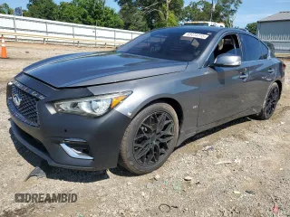 2018 Infiniti Q50 Luxe with VIN JN1EV7ARXJM444707, listed as a Copart auction lot 65474715 with 64,510 mi miles and Clean title. Bid and sale history available at DreamBid. Image 1.