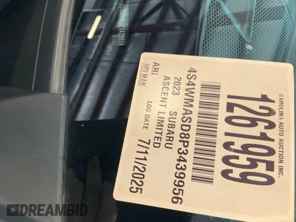 2023 Subaru Ascent Limited с VIN 4S4WMASD8P3439956, выставлен на аукционе IAAI как лот 42792607 с пробегом 86 955 миль миль и . История ставок и продаж доступна на DreamBid. Изображение 26.