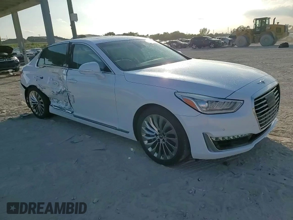 2019 Genesis G90 Premium with VIN KMTF34JA0KU054699, listed as a Copart auction lot 88333005 with 44,582 mi miles and Non Repairable. Bid and sale history available at DreamBid. Image 13.