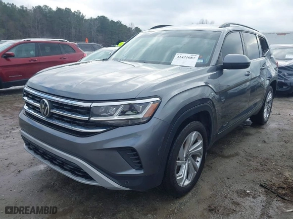 2021 Volkswagen Atlas 3.6L V6 SE w/Technology with VIN 1V2HR2CA3MC552443, listed as a IAAI auction lot 41421087 with 94,554 mi miles. Bid and sale history available at carsss.com. Image 2.