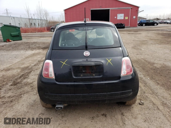 2013 FIAT 500 Pop with VIN 3C3CFFARXDT542148, listed as a Copart auction lot 52289095 with 0 mi miles and Non Repairable. Bid and sale history available at carsss.com. Image 6.