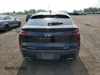 2022 Infiniti QX55 Sensory with VIN 3PCAJ5L30NF101911, listed as a Copart auction lot 65155474 with 57,589 mi miles and Salvage title. Bid and sale history available at DreamBid. Image 6.