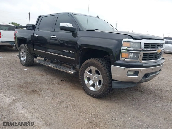 2014 Chevrolet Silverado 1500 LTZ with VIN 3GCUKSECXEG229900, listed as a IAAI auction lot 41962785 with 156,984 mi miles. Bid and sale history available at carsss.com. Image 1.