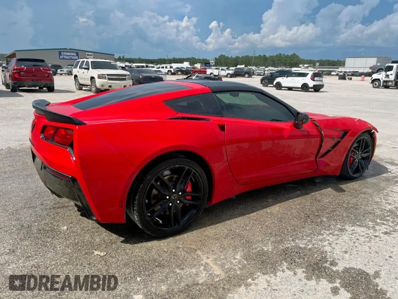 2016 Chevrolet Corvette 1LT with VIN 1G1YB2D75G5104618, listed as a Copart auction lot 62135955 with 72,712 mi miles and Salvage title. Bid and sale history available at DreamBid. Image 3.