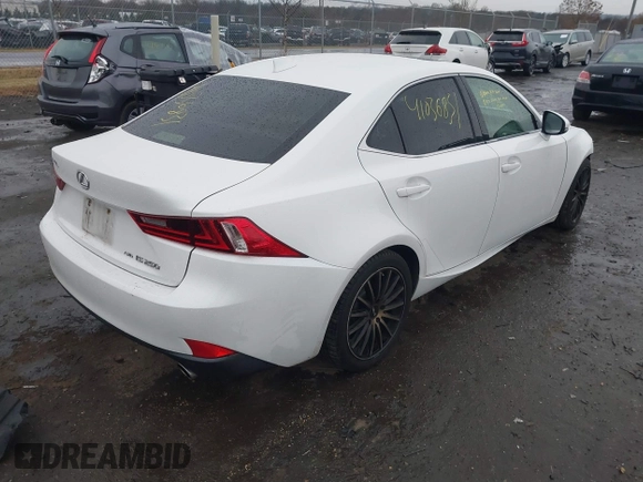 2014 Lexus IS 250 with VIN JTHCF1D25E5007208, listed as a IAAI auction lot 41036831 with 136,884 mi miles. Bid and sale history available at carsss.com. Image 4.