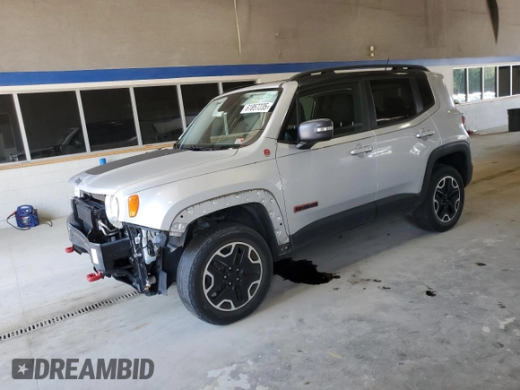 2016 Jeep Renegade Trailhawk with VIN ZACCJBCT3GPD16931, listed as a Copart auction lot 61857235 with 52,490 mi miles and Salvage title. Bid and sale history available at DreamBid. Image 1.
