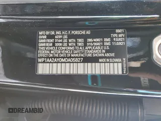 2021 Porsche Cayenne z VIN WP1AA2AY0MDA05827, wystawiony jako Copart lot #56890125 z przebiegiem 36 252 mil mil oraz Szkoda całkowita • Salvage title. Historia ofert i sprzedaży dostępna na DreamBid. Obrazek 13.
