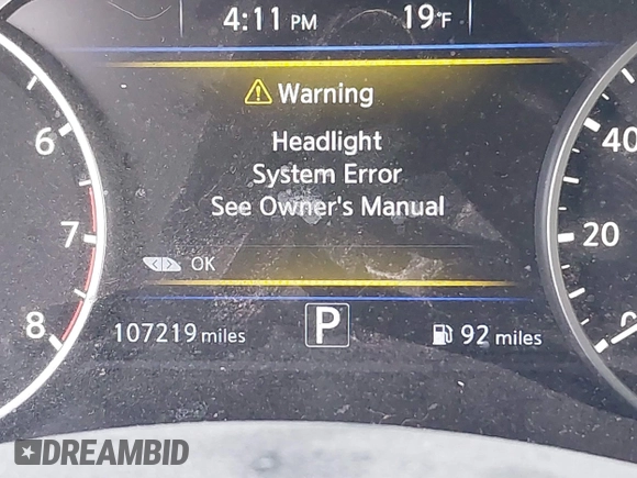 2019 Nissan Murano SL with VIN 5N1AZ2MSXKN166867, listed as a IAAI auction lot 41281068 with 107,219 mi miles and . Bid and sale history available at DreamBid. Image 15.
