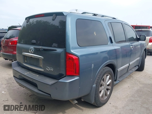 2008 Infiniti QX56 with VIN 5N3AA08D78N912991, listed as a IAAI auction lot 42069298 with 207,270 mi miles. Bid and sale history available at carsss.com. Image 4.