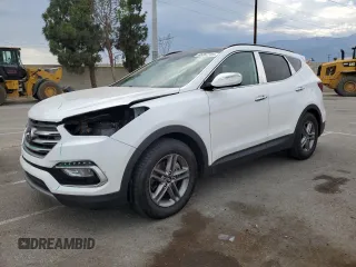 2018 Hyundai Santa Fe 2.4L with VIN 5XYZU3LB5JG554947, listed as a Copart auction lot 65267785 with 76,886 mi miles and Salvage title. Bid and sale history available at DreamBid. Image 1.