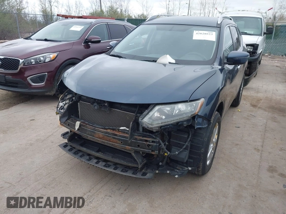 2016 Nissan Rogue SV with VIN KNMAT2MV4GP673663, listed as a IAAI auction lot 42028823 with 126,772 mi miles. Bid and sale history available at carsss.com. Image 6.
