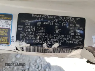 2022 Kia Seltos EX z VIN KNDERCAA0N7313584, wystawiony jako Copart lot #70715003 z przebiegiem Nie podano mil oraz Szkoda całkowita • Salvage title. Historia ofert i sprzedaży dostępna na DreamBid. Obrazek 13.
