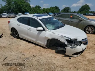 2015 Acura TLX V6 with VIN 19UUB2F37FA020825, listed as a Copart auction lot 56641335 with 213,871 mi miles and Salvage title. Bid and sale history available at DreamBid. Image 4.