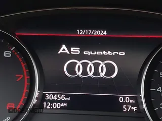 2019 Audi A5 Sportback Premium with VIN WAUANCF50KA072515, listed as a IAAI auction lot 41135123 with 30,456 mi miles. Bid and sale history available at carsss.com. Image 15.
